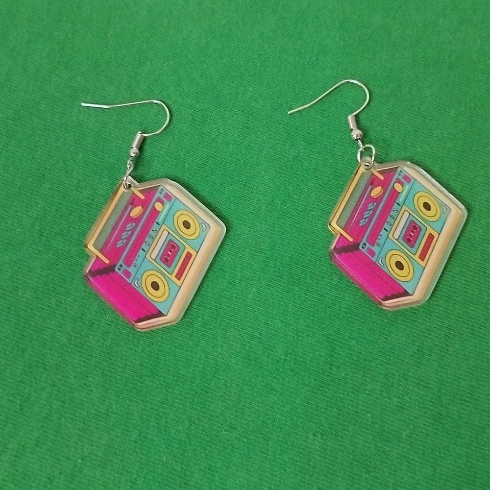 Multicolor Radio Pierced Earrings